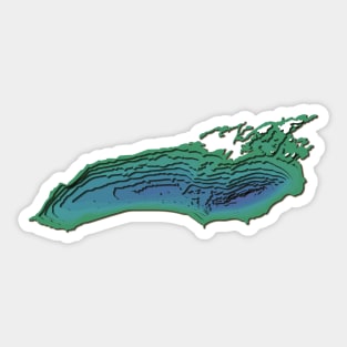 Lake Ontario Topographical Map Sticker